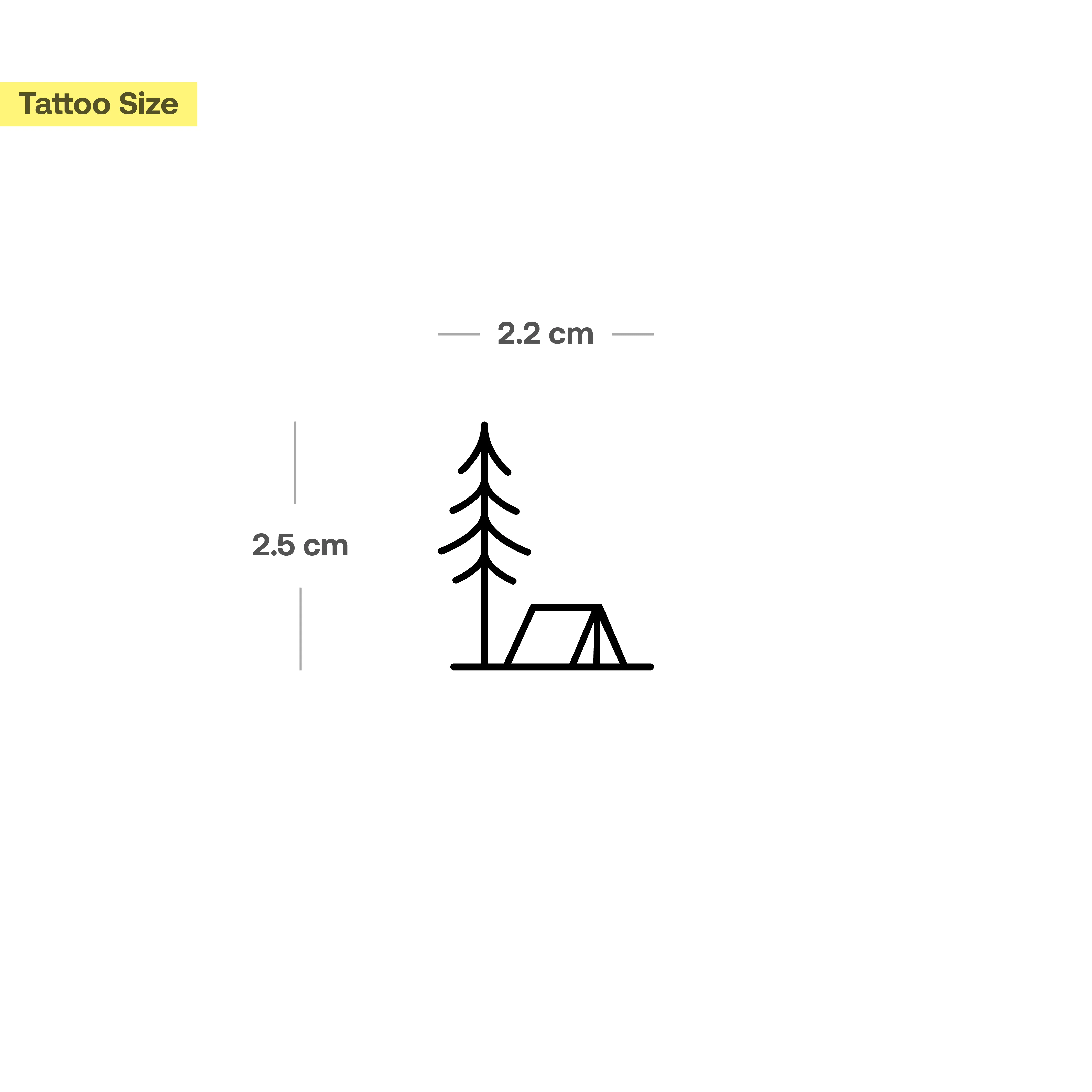 Tatouage tente et arbre - Image 3