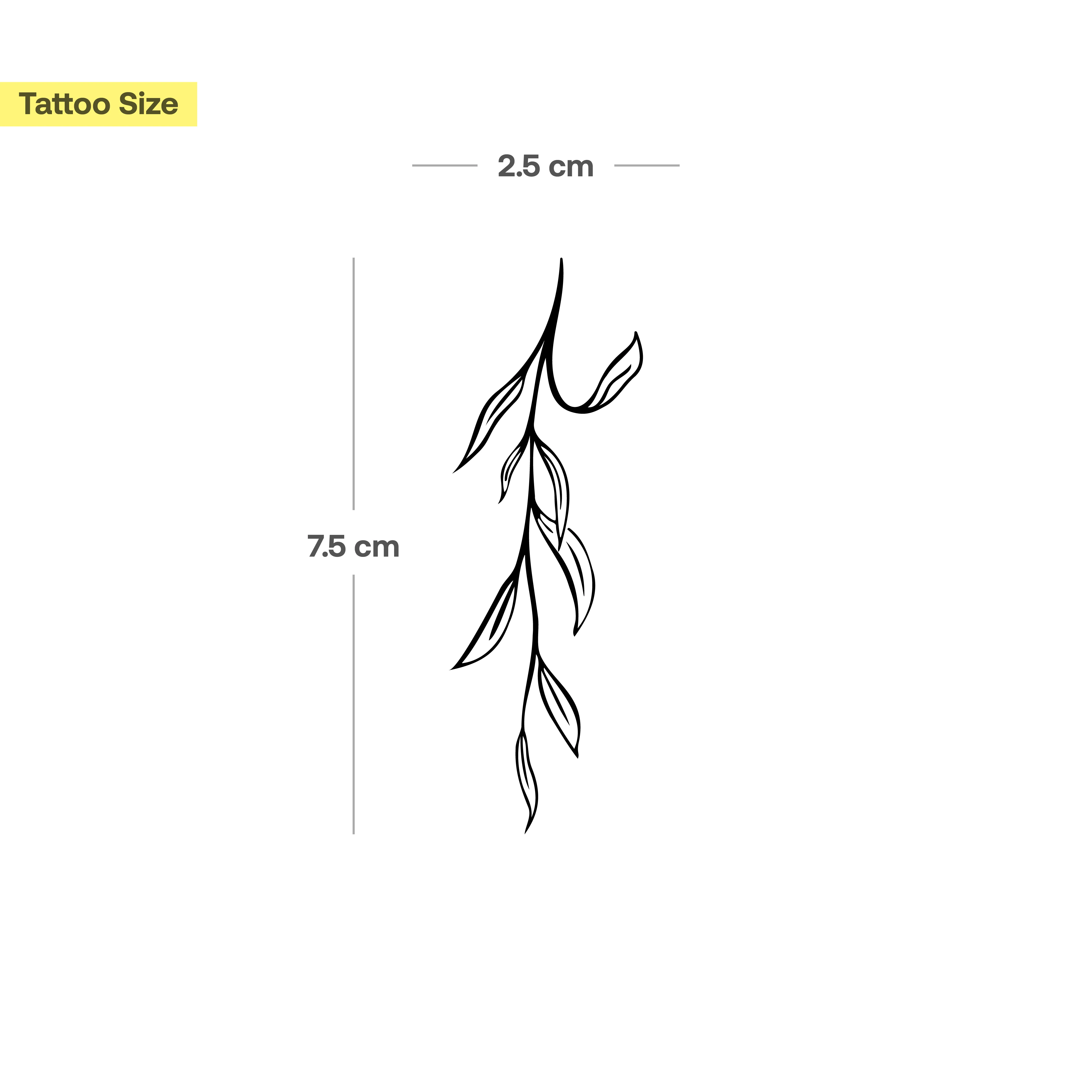 Le tatouage de branche avec des feuilles - Image 3